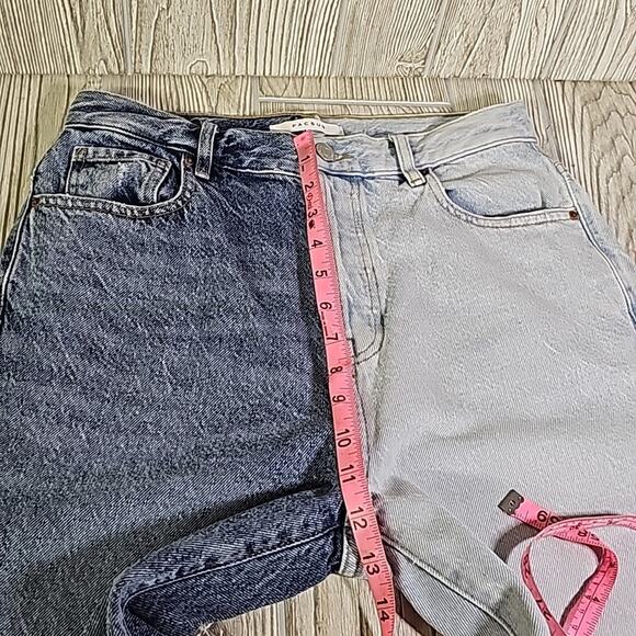 PACSUN 2 Tone Sided High Rise Straight Jeans Womens Size 27 - Picture 12 of 13